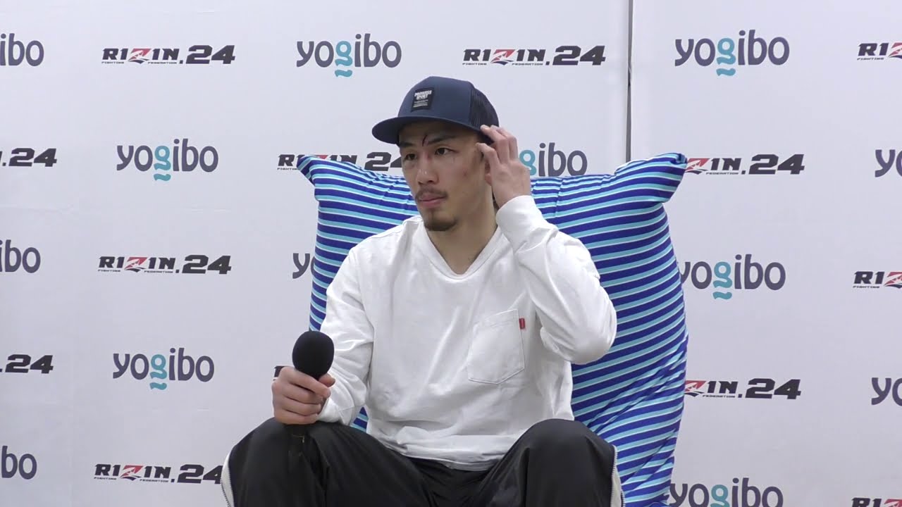 Yogibo presents RIZIN.24 矢地祐介 試合後インタビュー background