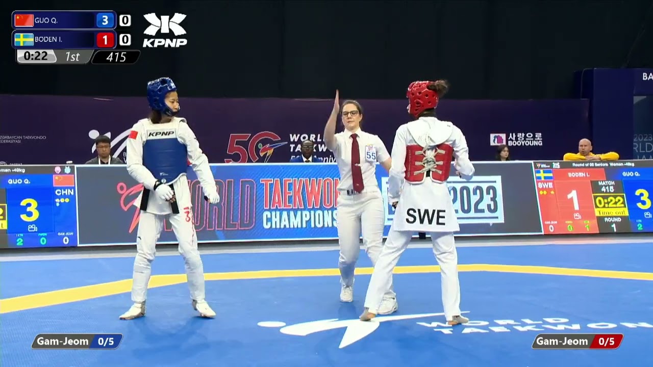 415 R32 Women 49kg CHN GUO Q SWE BODEN I