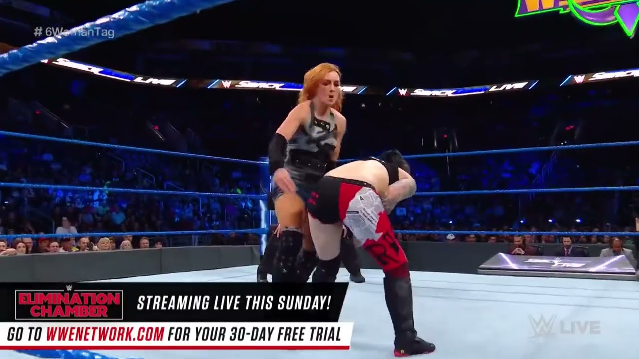The Riott Squad vs. Naomi, Flair & Lynch - 6-Woman Tag-Team Match: SmackDown LIVE, Feb. 20, 2018 background
