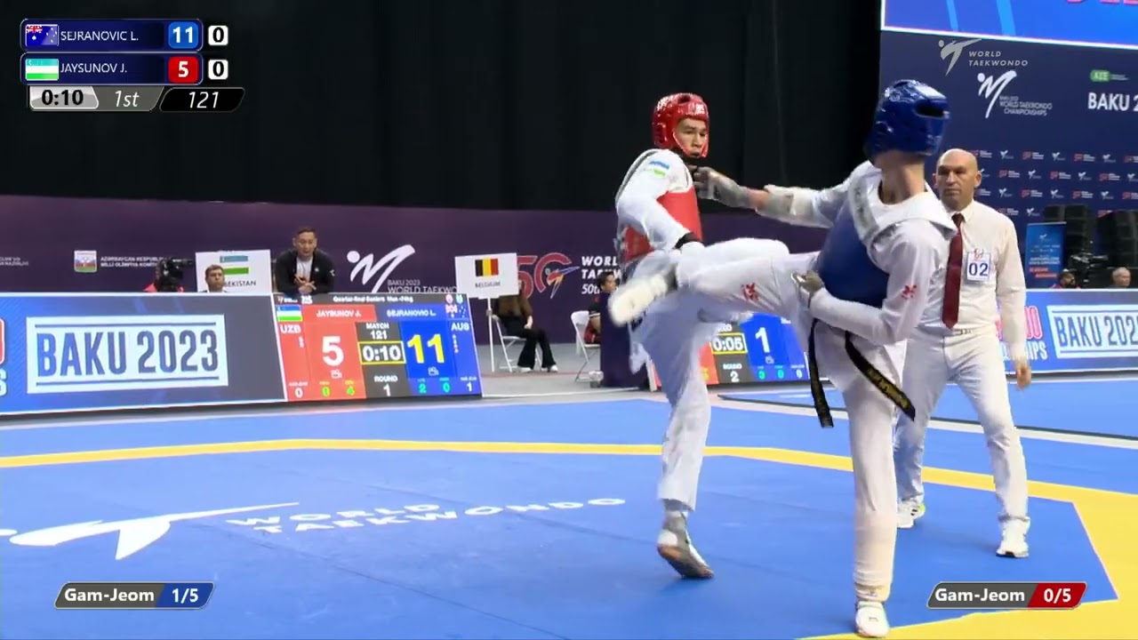 121 Quarter final Men 74kg AUS SEJRANOVIC L UZB JAYSUNOV J