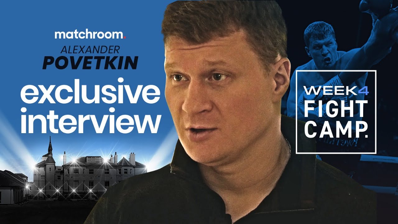 "I'm ready to box!" - Alexander Povetkin meets Dillian Whyte at Fight Camp background