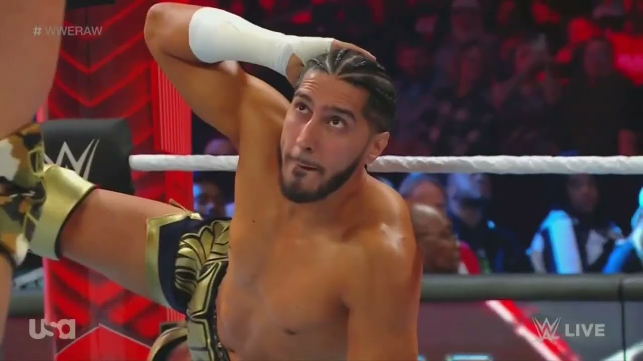 WWE RAW MUSTAFA ALI VS AUSTIN THEORY 10/24/21 background