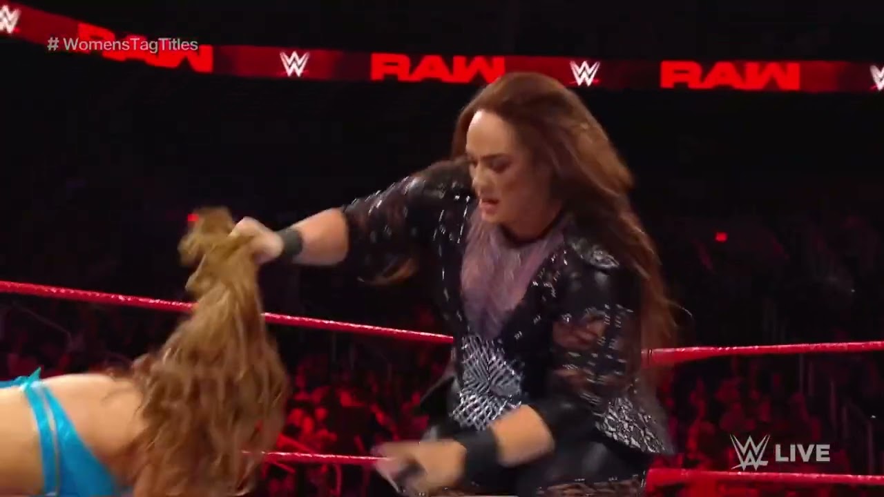 Tamina & Jax vs. James & Bliss - WWE Women's Tag Team Titles Qualifying Match: Raw, January 28, 2019 backdrop