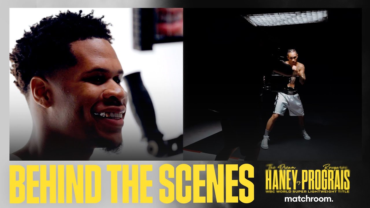 Devin Haney vs Regis Prograis: Promo Shoot Behind The Scenes background