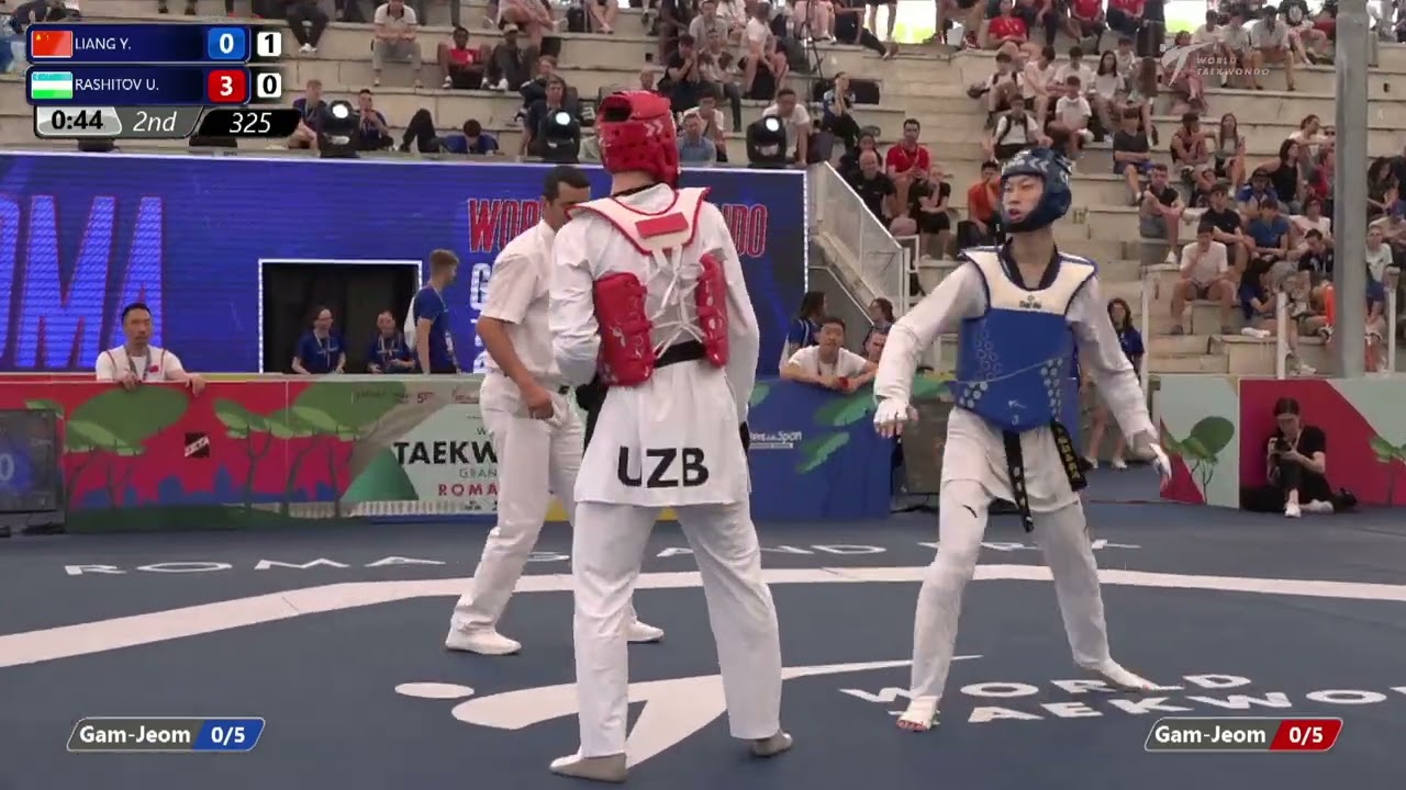 325 Quarterfinals MEN M 68KG CHN LIANG Y UZB RASHITOV U background