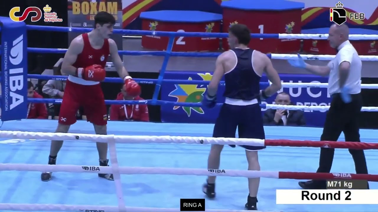 David Edeñel (ESP) vs. Carlos Malheiro (POR) Boxam Tournament 2025 (71kg) background