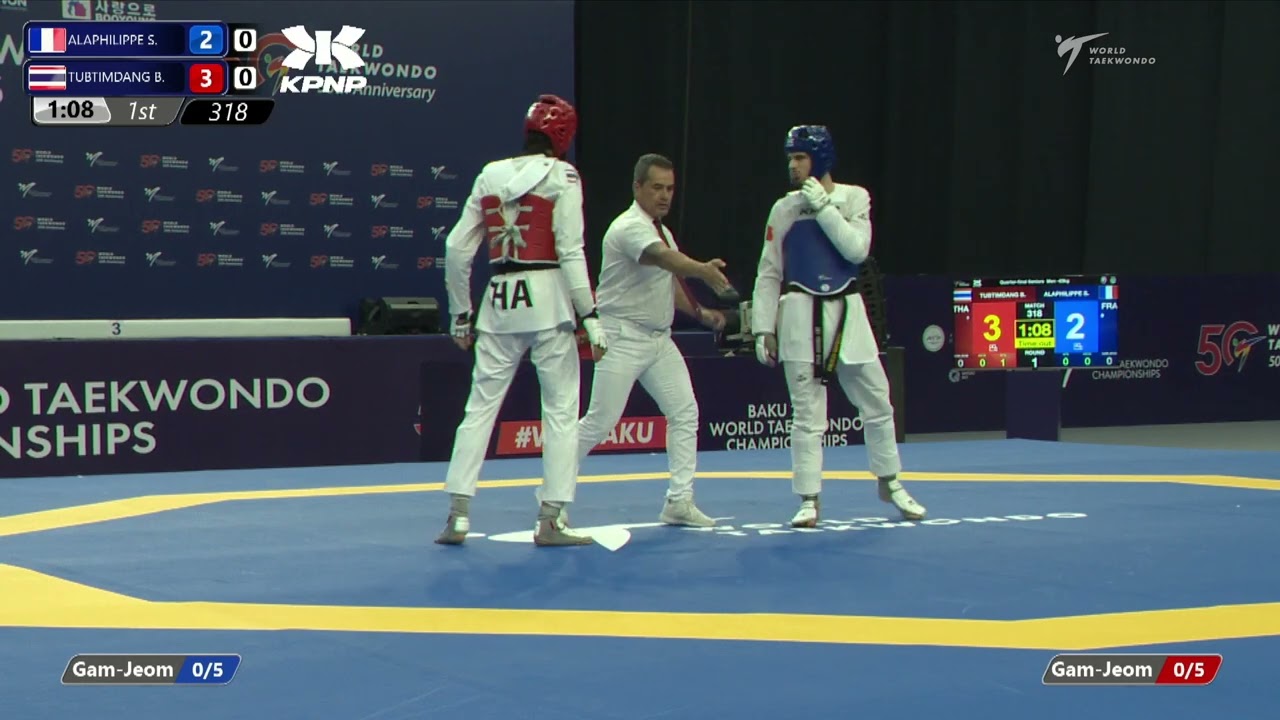 318 Quarter final Men 63kg FRA ALAPHILIPPE S THA TUBTIMDANG B