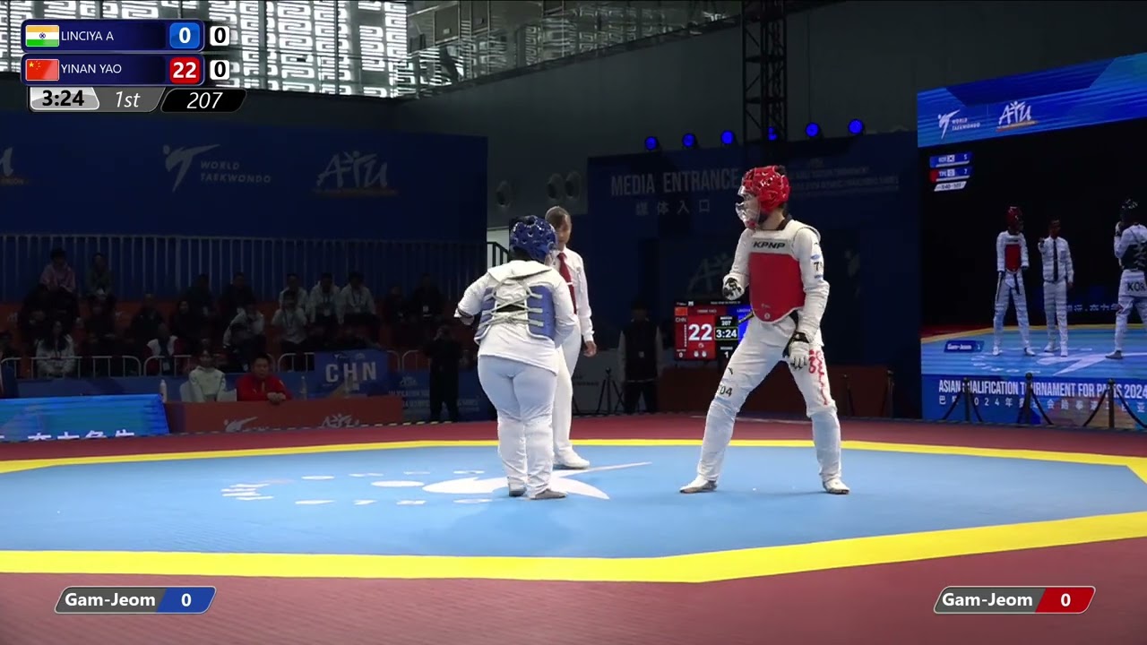 207 K44 Semi final IND LINCIYA A CHN YINAN YAO