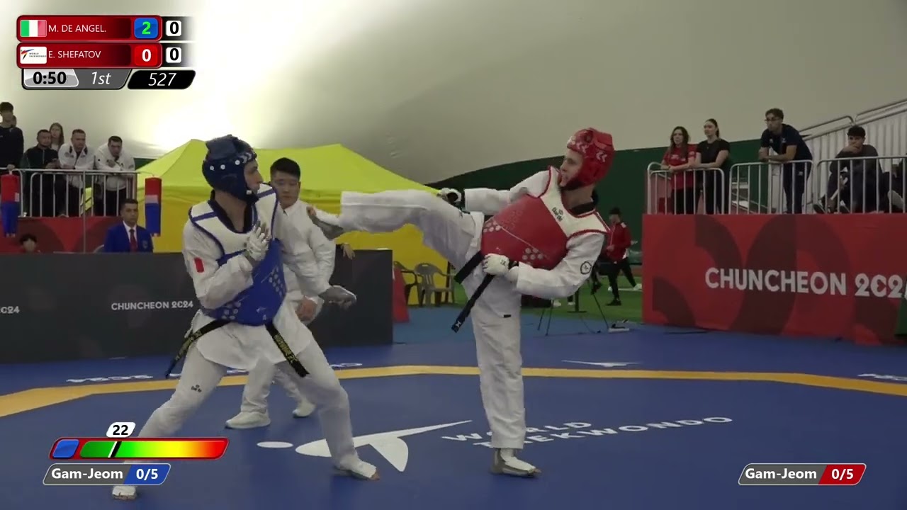 527 Quarterfinals Men +78kg ITA M DE ANGEL AIN E SHEFATOV background
