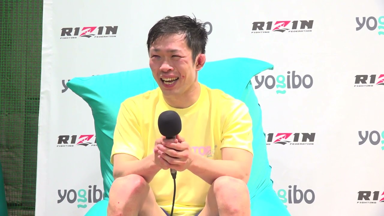 Yogibo presents RIZIN.28 弥益ドミネーター聡志 試合後インタビュー background