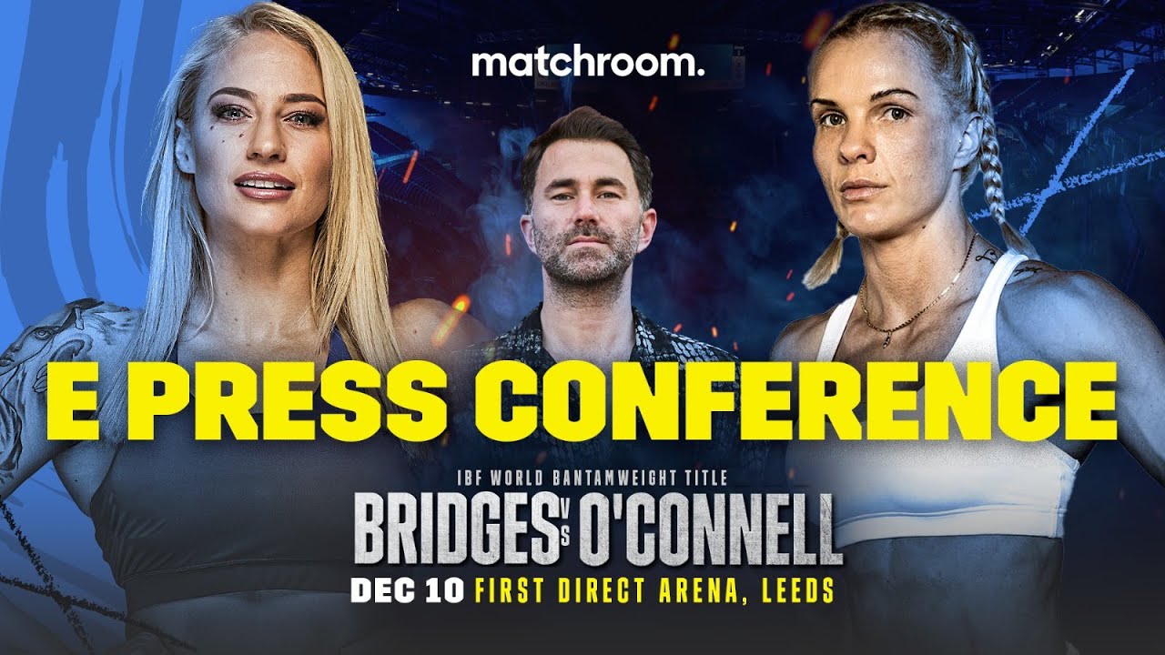 ePress Conference: Ebanie Bridges vs Shannon O'Connell w/ Eddie Hearn background