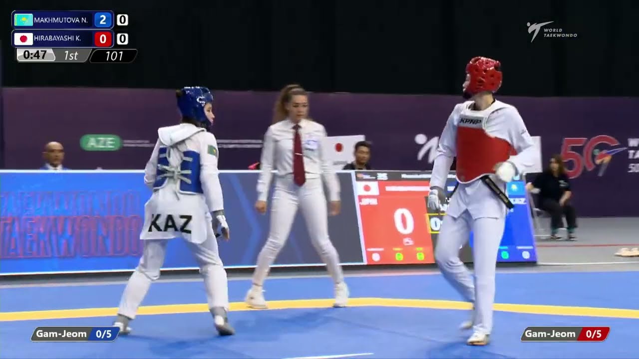 101 Round of 64 Women 62kg KAZ MAKHMUTOVA Nazym JPN HIRABAYASHI Kasumi