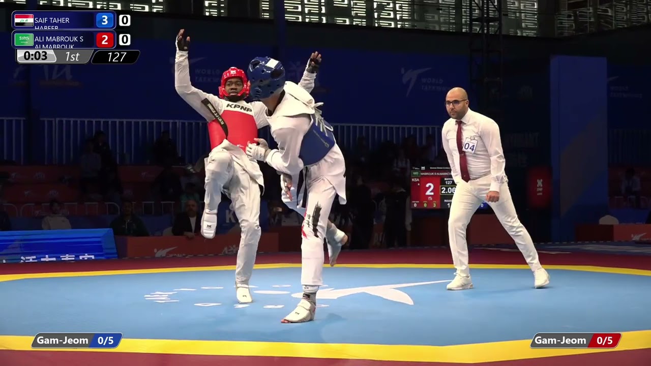 127 Bronze Medal Contest M 80kg IRQ SAIF TAHER HABEEB ALRAMMAHI KSA ALI MABROUK S ALMABROUK