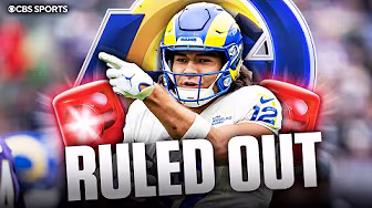 Rams WR Puka Nacua ruled OUT with ankle injury vs Jaguars | Expert Fantasy Impact background