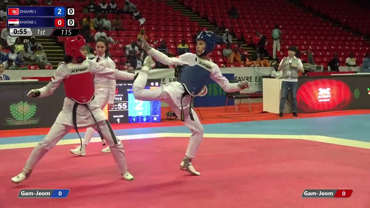 115 Semi final W 49kg TUN DHAHRI I EGY KHATAB J PGM | African Qualification Tournament