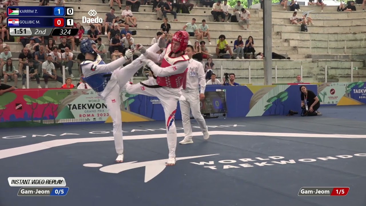 324 Quarterfinals MEN M 68KG JOR KAREEM Z CRO GOLUBIC M background