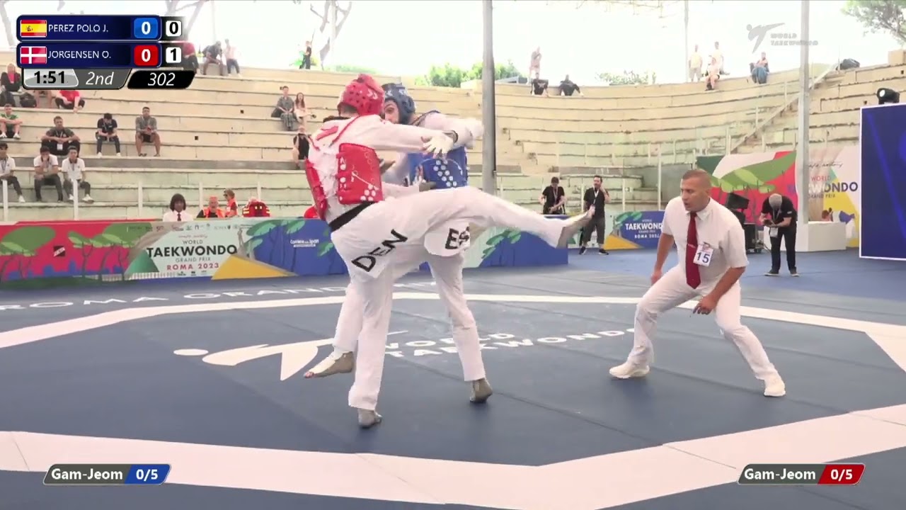 302 Round of 32 MEN M 68KG ESP PEREZ POLO J DEN JORGENSEN O