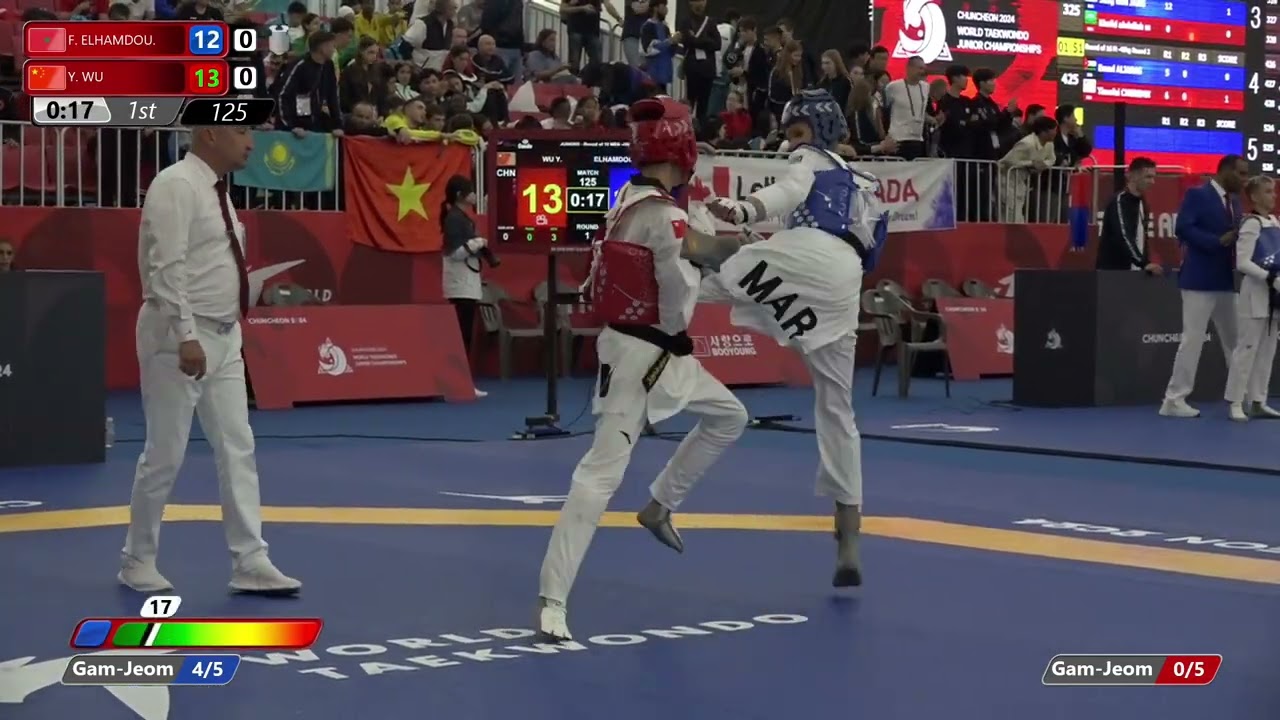 125 Round of 16 Men 45kg MAR F ELHAMDOU CHN Y WU