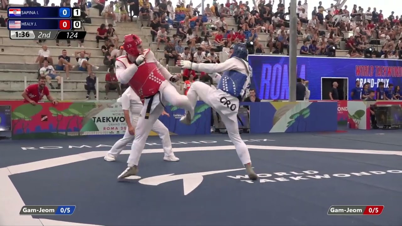 124 Quarterfinals MEN M +80KG CRO SAPINA I USA HEALY J