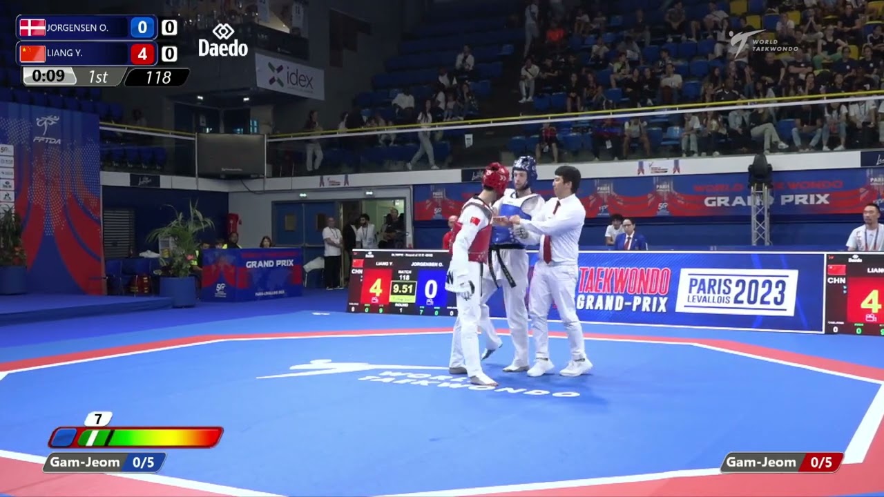 118 Round of 16 MEN M 68KG DEN JORGENSEN O CHN LIANG Y