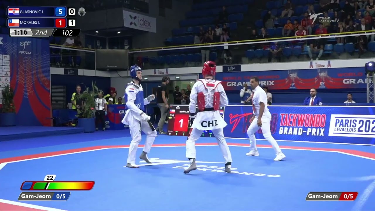 102 Round of 32 MEN M 68KG CRO GLASNOVIC L CHI MORALES I