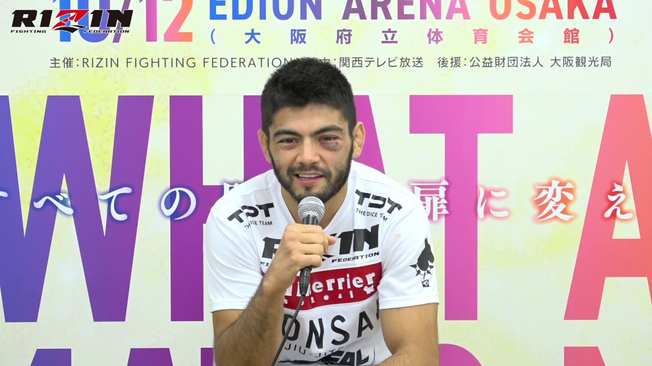 ホベルト・サトシ・ソウザ RIZIN.19 試合後インタビュー background