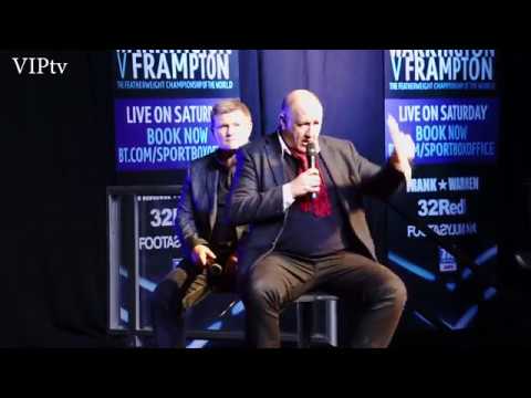 Steve Bunce talks to Ricky Hatton at Warrington v Frampton weigh-in