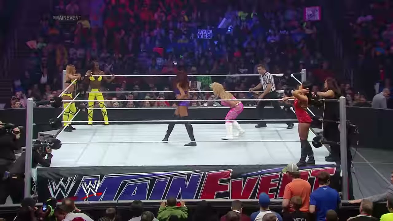 The Funkadactyls & Natalya vs. Alicia Fox, Tamina Snuka & Aksana: WWE Main Event, May 6, 2014 background