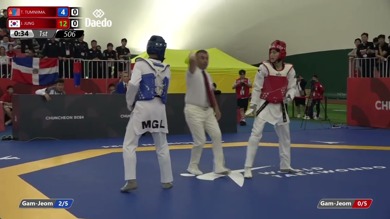 506 Round of 64 Men 63kg MGL T TUMNIIMA KOR J JUNG