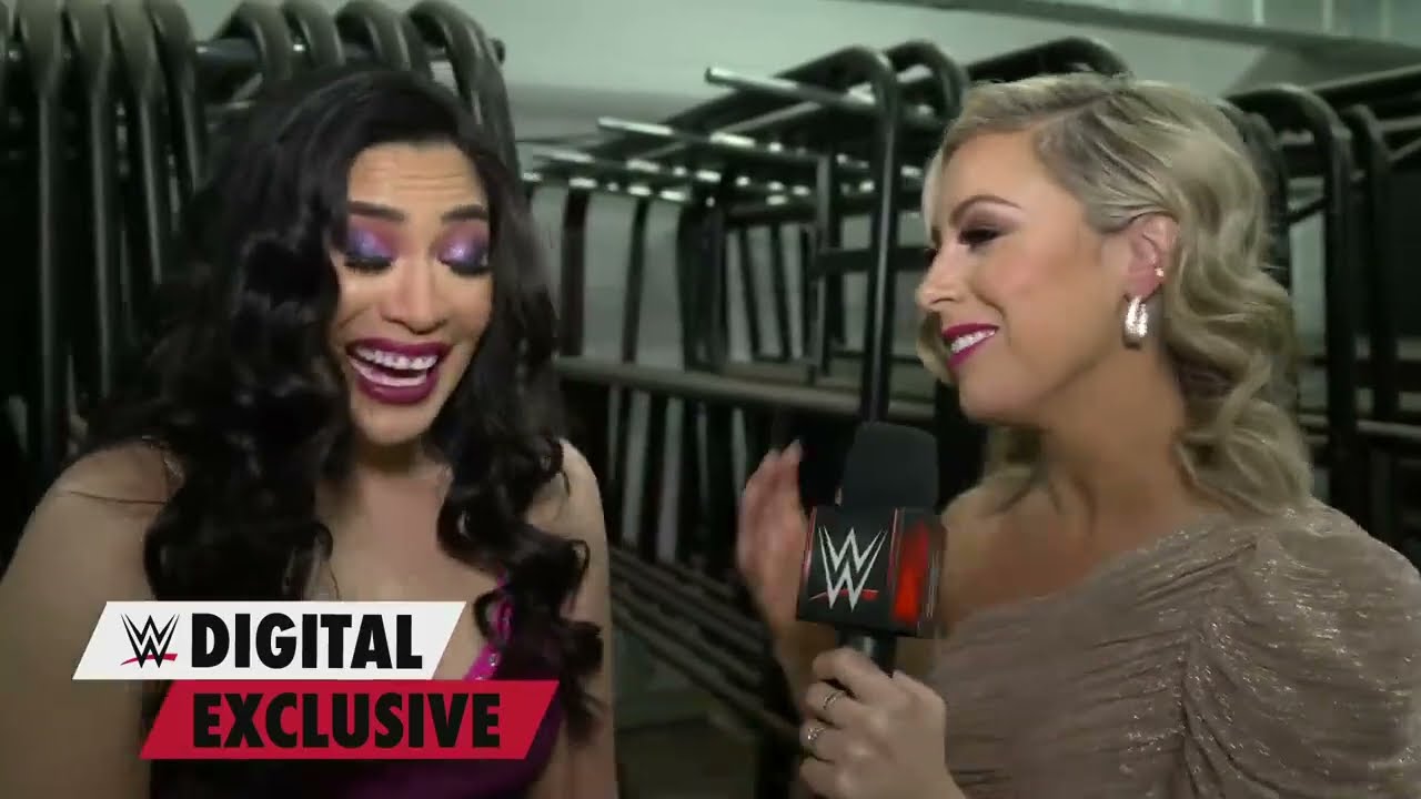 Melina moved to tears by the WWE Universe: WWE Digital Exclusive, Jan. 29, 2022 background