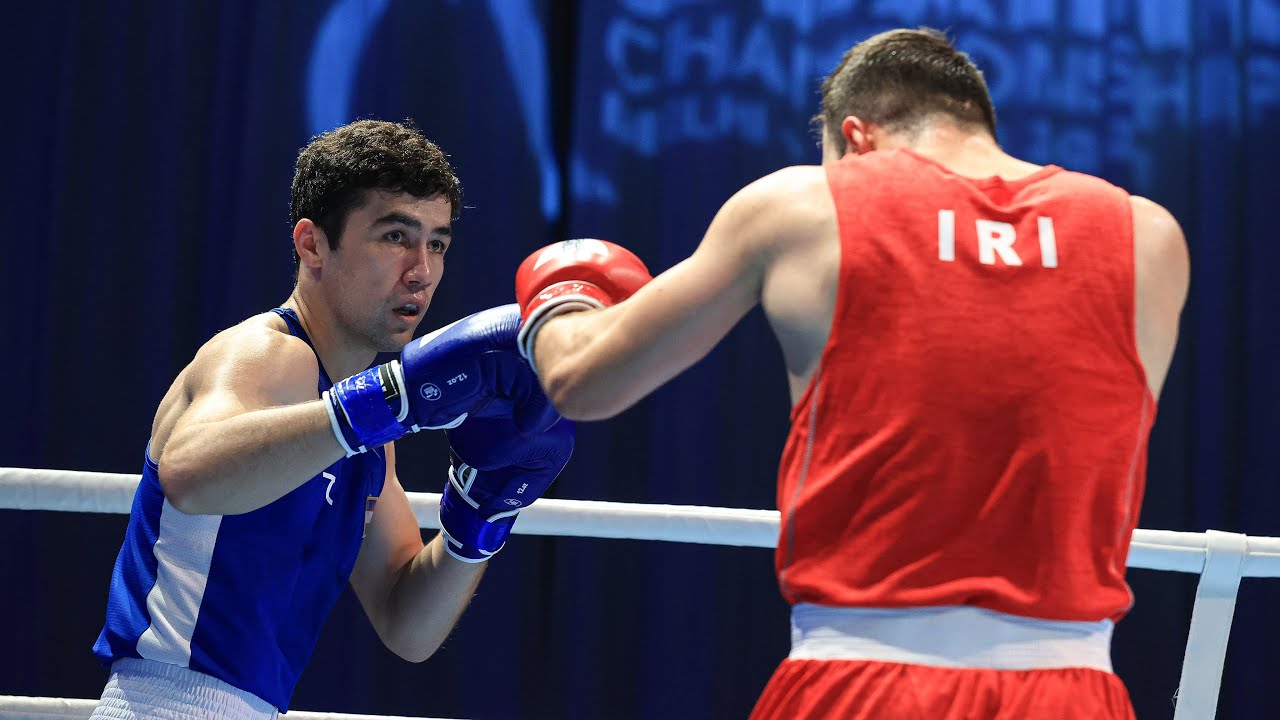Dilshodbek Ruzmetov (UZB) vs. Meysam Gheshlaghi (IRI) Asian Championships 2021 Final (81kg) background