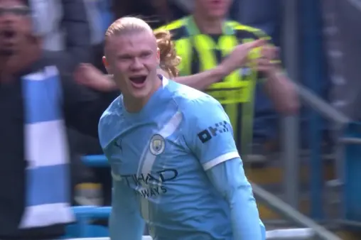 [Goal] Penalty breaks the deadlock! Nico O'Reilly wins a penalty, Erling Haaland converts it with a single strike