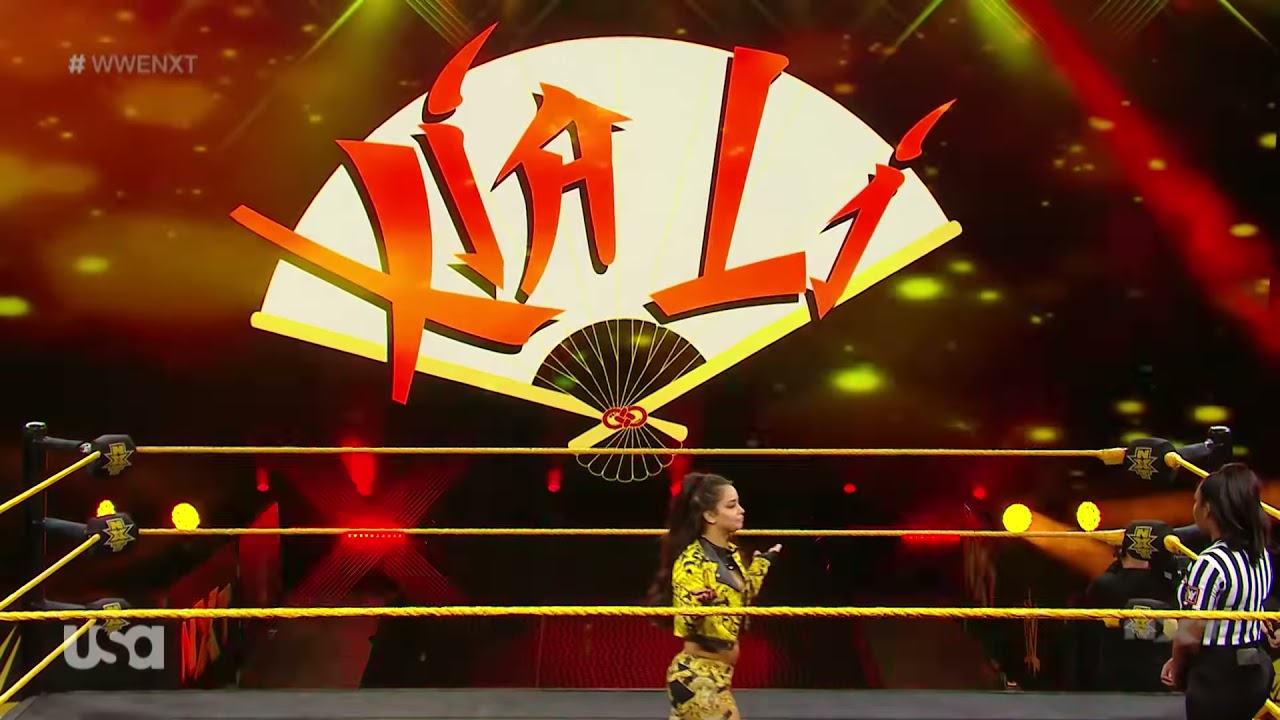 Io Shirai vs. Aliyah – No. 01 Contender’s Ladder Match Qualifying Match: WWE NXT, March 25, 2020 background