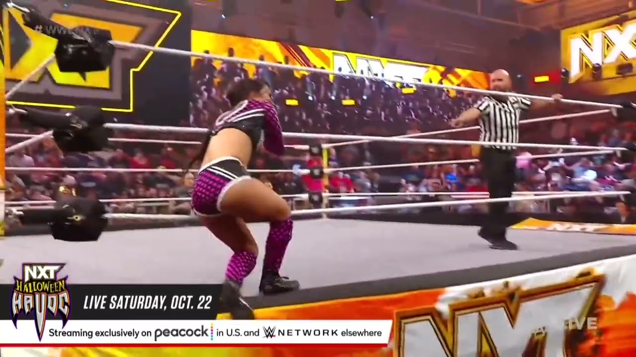 Rhea Ripley vs. Roxanne Perez - Pick Your Poison Match: WWE NXT, Oct. 18, 2022 background