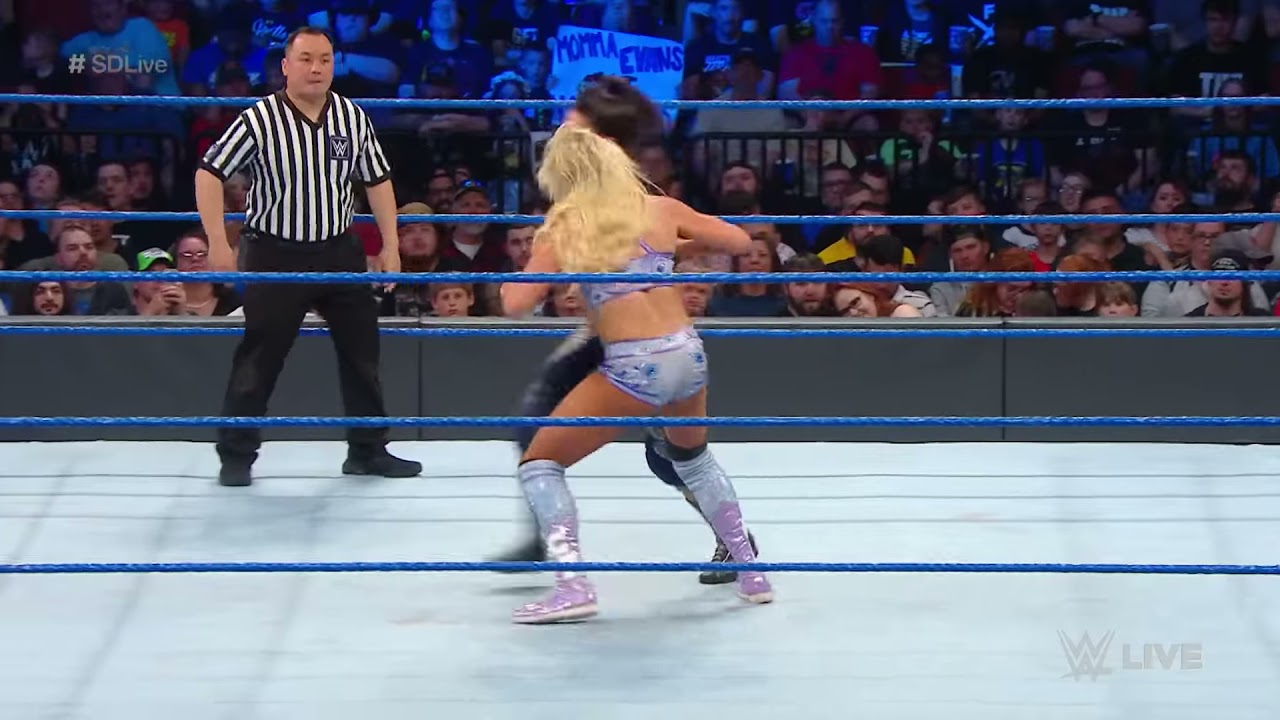 Flair vs. Bayley - Winner gets a future Women's Title opportunity: SmackDown LIVE, Apr. 23, 2019 background
