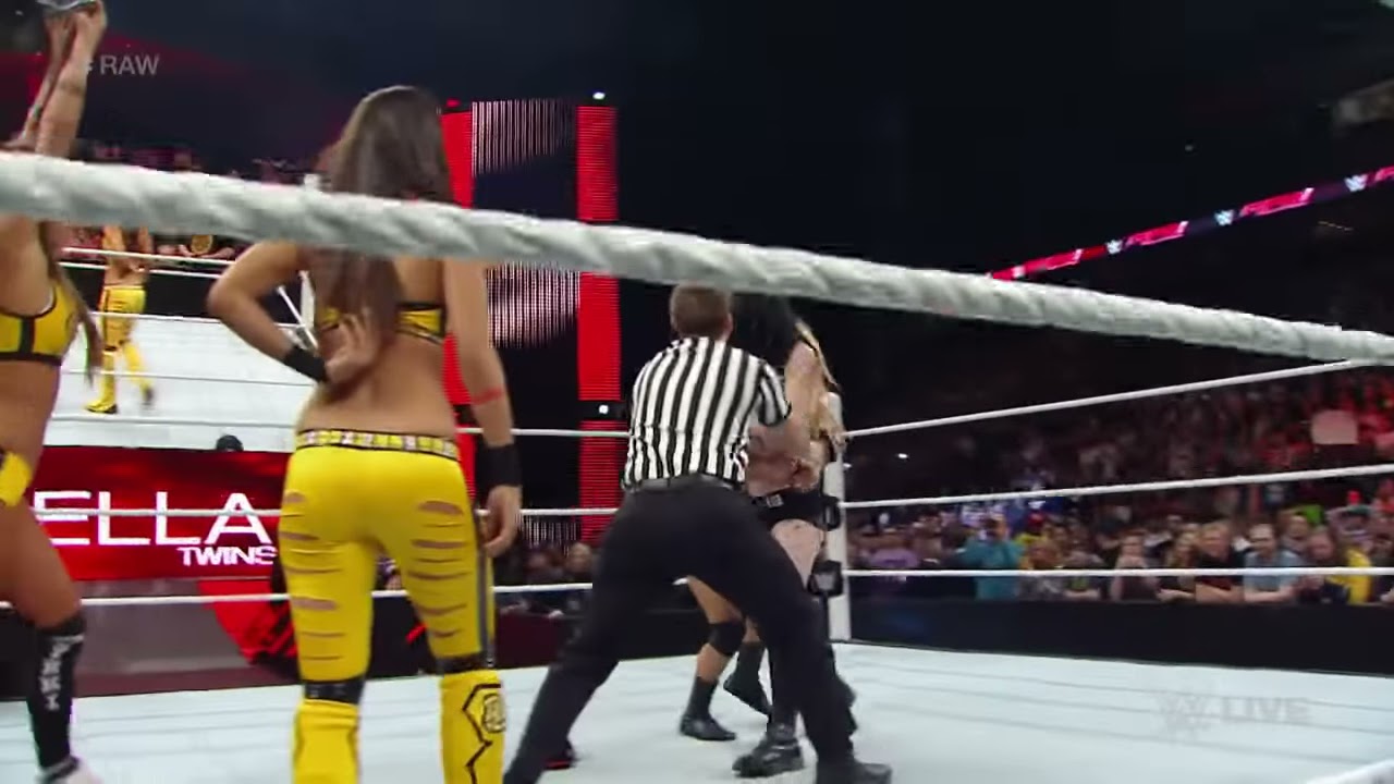 The Bella Twins vs. Emma & Paige: Raw, Feb. 23, 2015