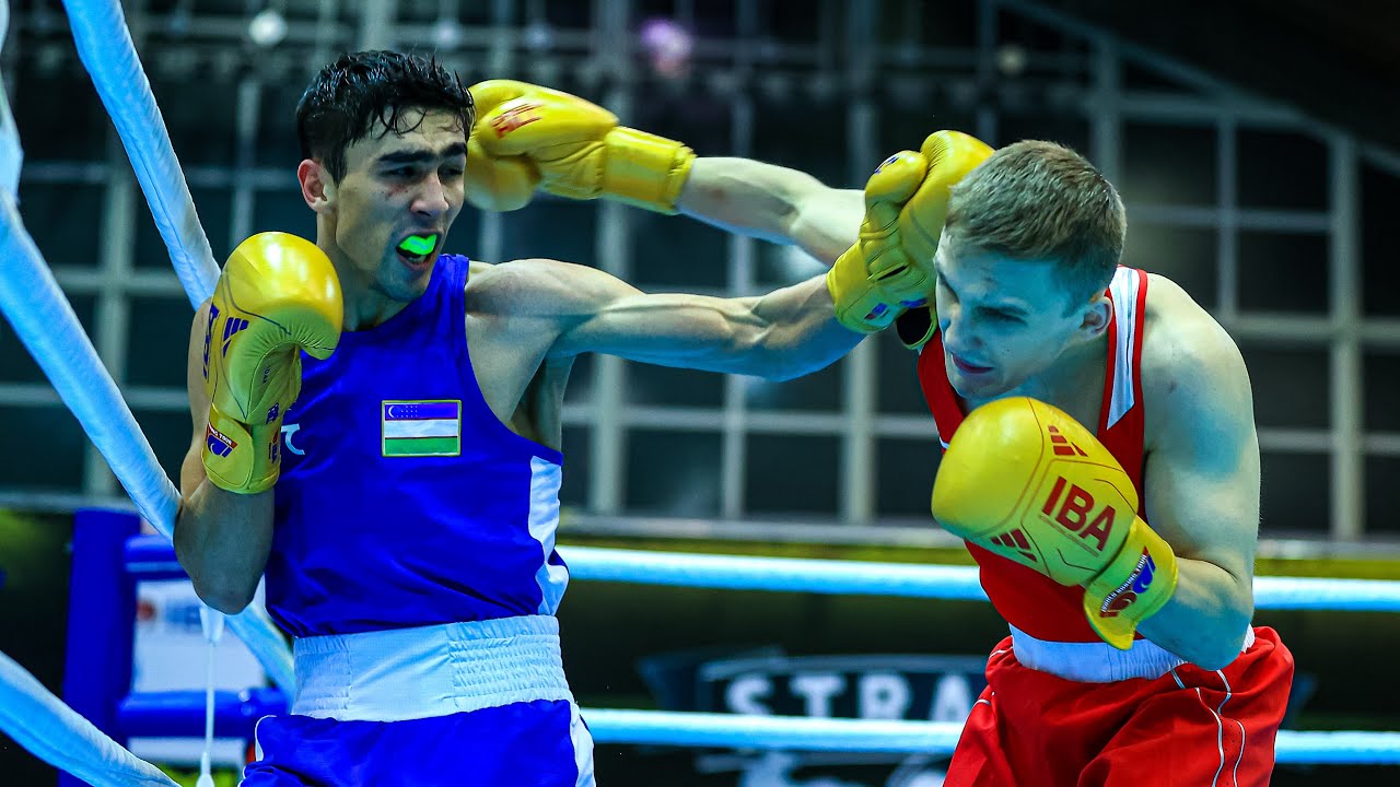 Abdumalik Khalokov (UZB) vs. Vsevolod Shumkov (RUS) Strandja Tournament 2022 SF’s (57kg) background