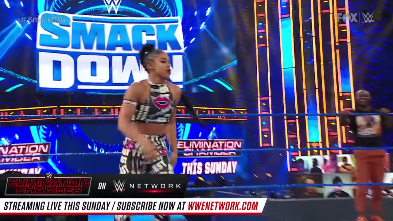 Banks, Reginald & Belair vs. Jax, Bayley & Baszler: SmackDown, February 19, 2021 background
