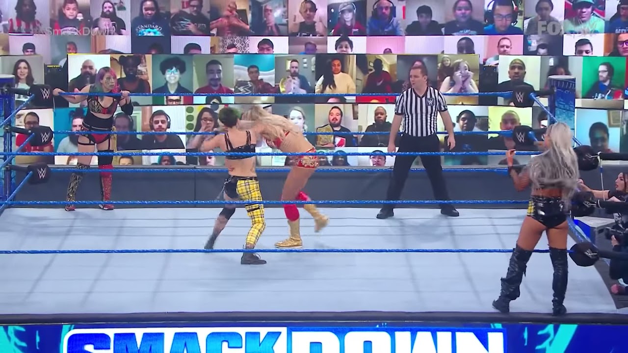 Charlotte Flair & Asuka vs. The Riott Squad: SmackDown, Jan. 22, 2021 background