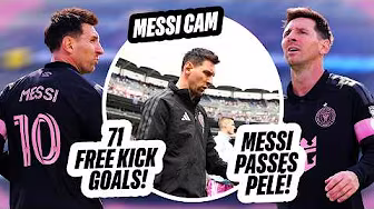Messi Cam: Messi PASSES Pelé with 71st Career Free Kick Goal at Yankee Stadium!