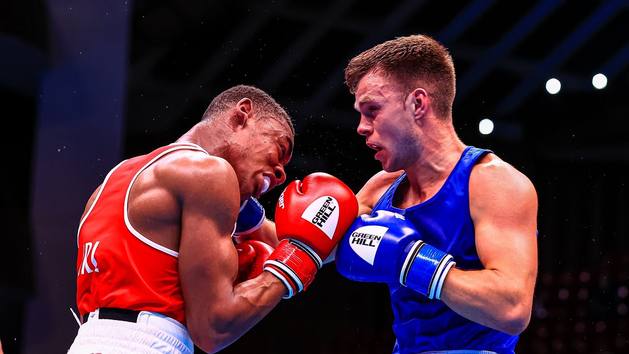 Lewis Richardson (ENG) vs. Gabriel Dossen (IRL) European Boxing Championships 2022 Final (75kg) background