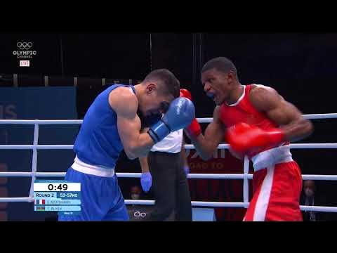 Samuel Kistohurry (FRA) vs. Tayfur Aliev (AZE) European Olympic Qualifiers 2021 (57kg)