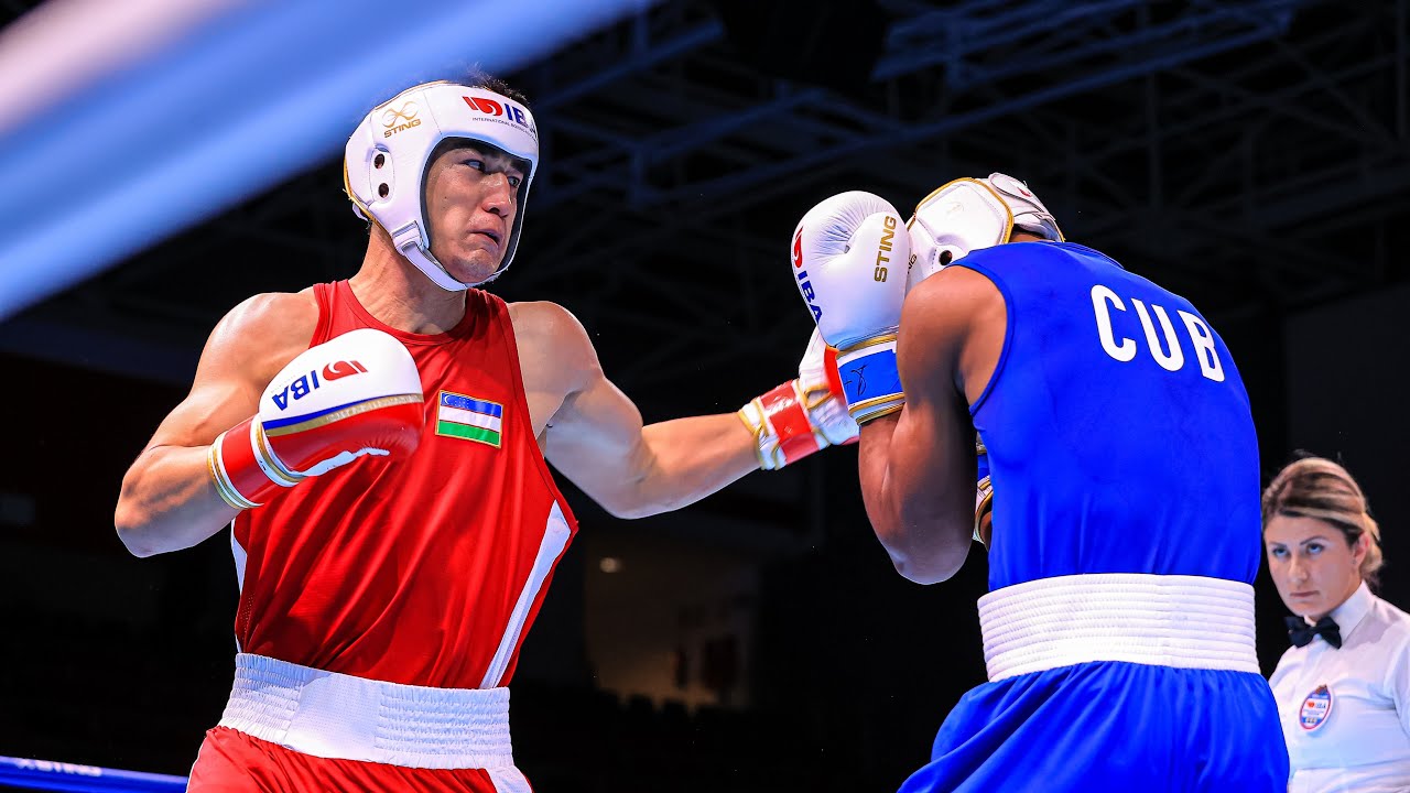 Luis Reynoso (CUB) vs. Rakhmatullo Boymatov (UZB) IBA Youth World Championships 2022 SF’s (80kg) backdrop