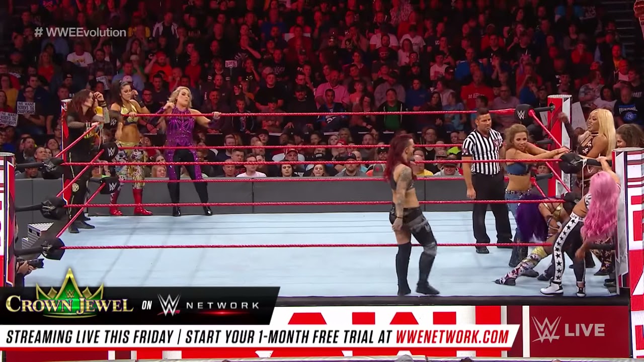 Natalya, Lita, Bayley, Banks & Stratus vs. James, Fox & The Riott Squad: Raw, October 29, 2018