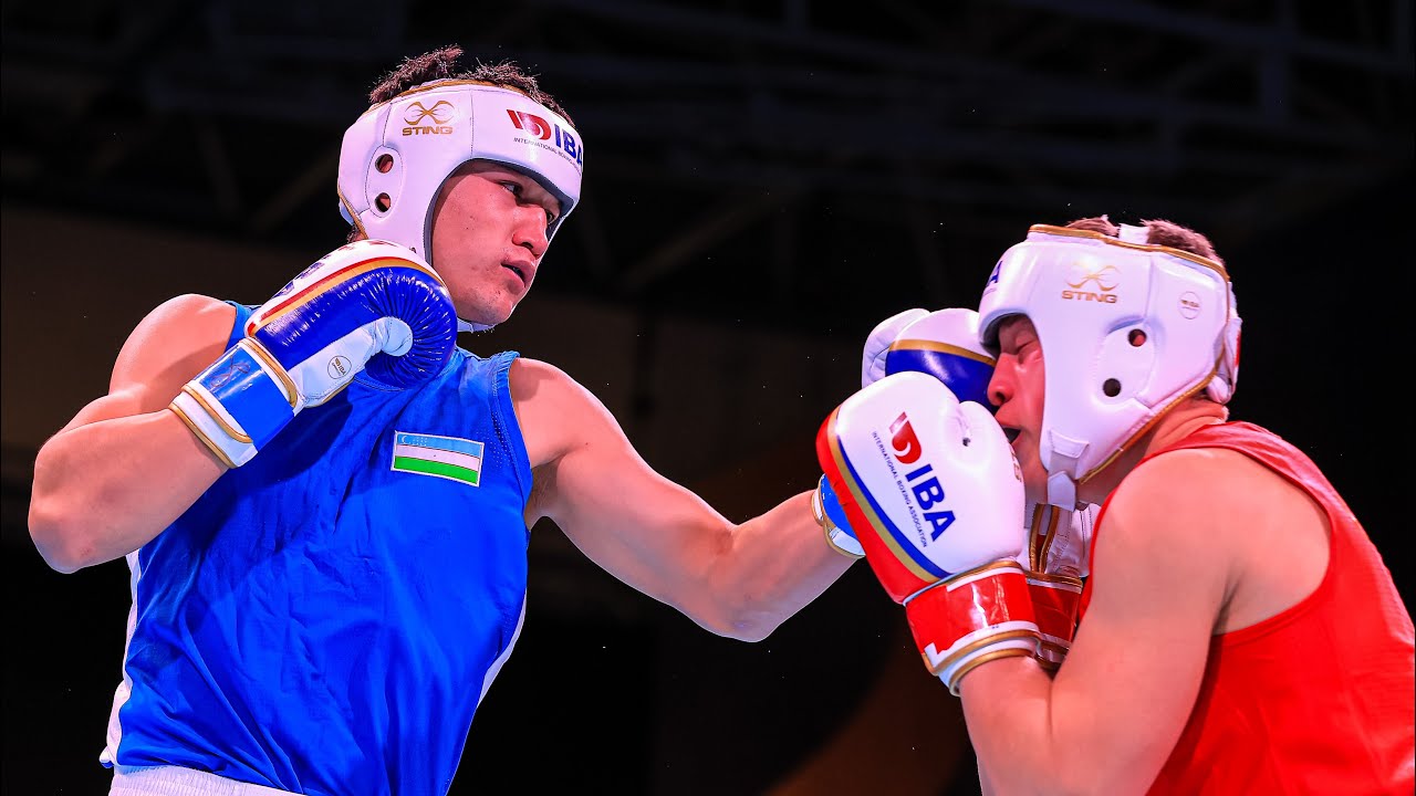 Rakhmatullo Boymatov (UZB) vs. Mykyta Zasenok (UKR) IBA Youth World Championships 2022 Final (80kg) background