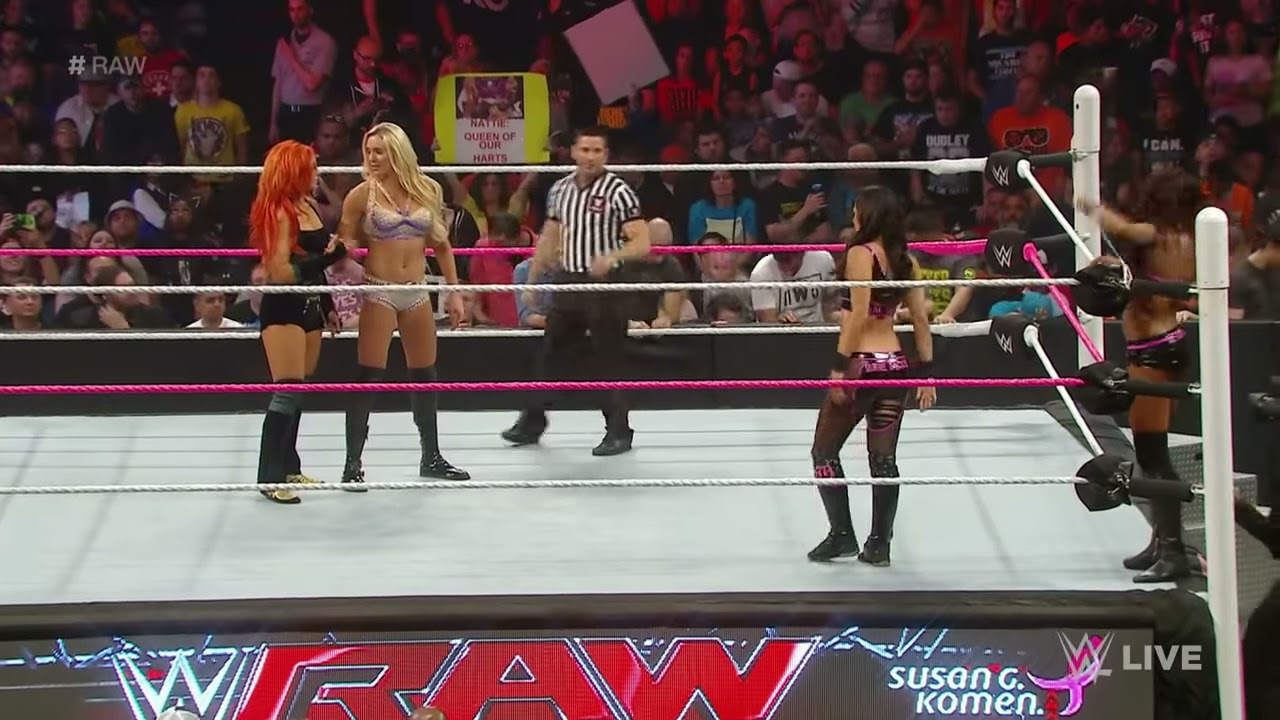 Alicia Fox & Brie Bella vs. Becky Lynch & Charlotte Flair: Raw, Oct. 12, 2015