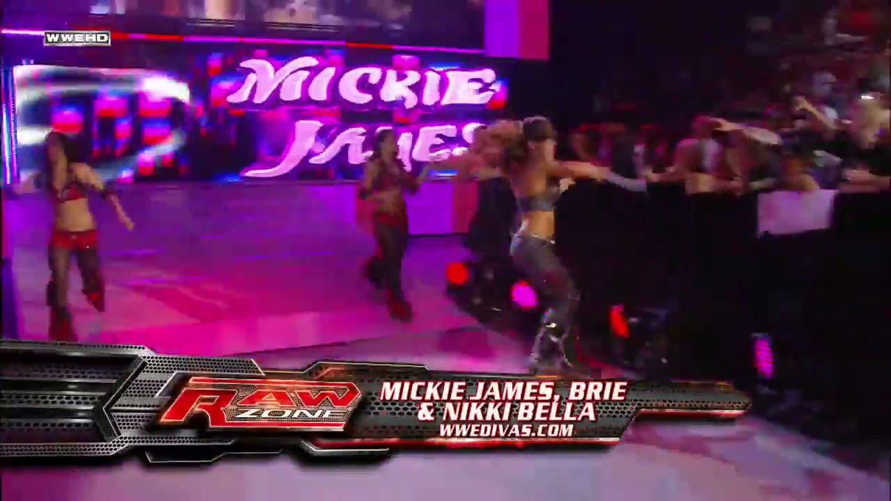 FULL MATCH - The BellaS & James vs Mendes, Phoenix & Maryse - Six-Diva Tag Match: Raw, June 22, 2009