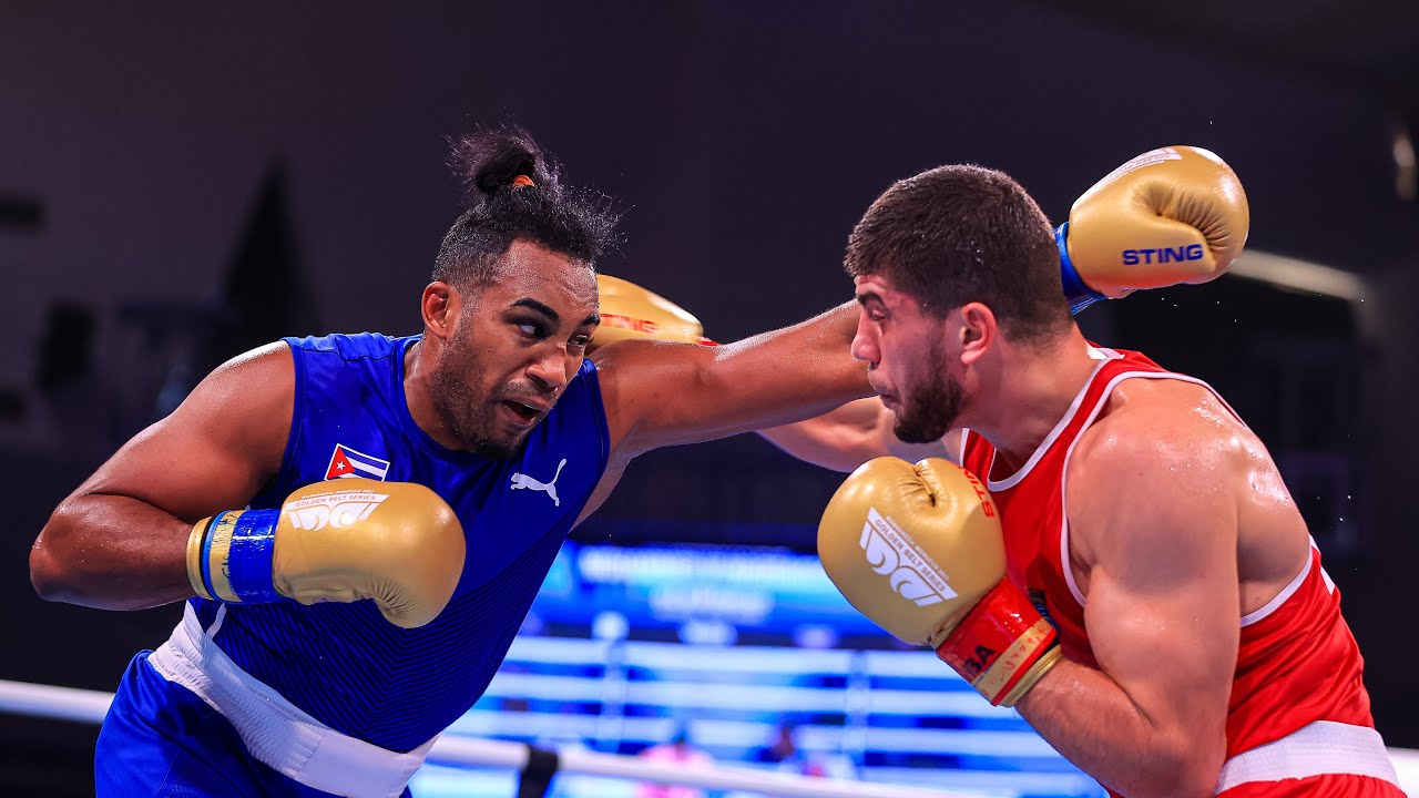 Arlen López (CUB) vs. Gazimagomed Jalidov (ESP) Golden Belt Tournament 2023 SF's (80kg) background