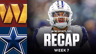 Cowboys rout Commanders as Jayden Daniels exits game with injury | Game Recap background