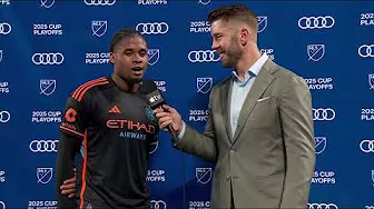 Tayvon Gray on NYFC's 2025 Audi MLS Cup Playoffs ROAD WIN at Charlotte